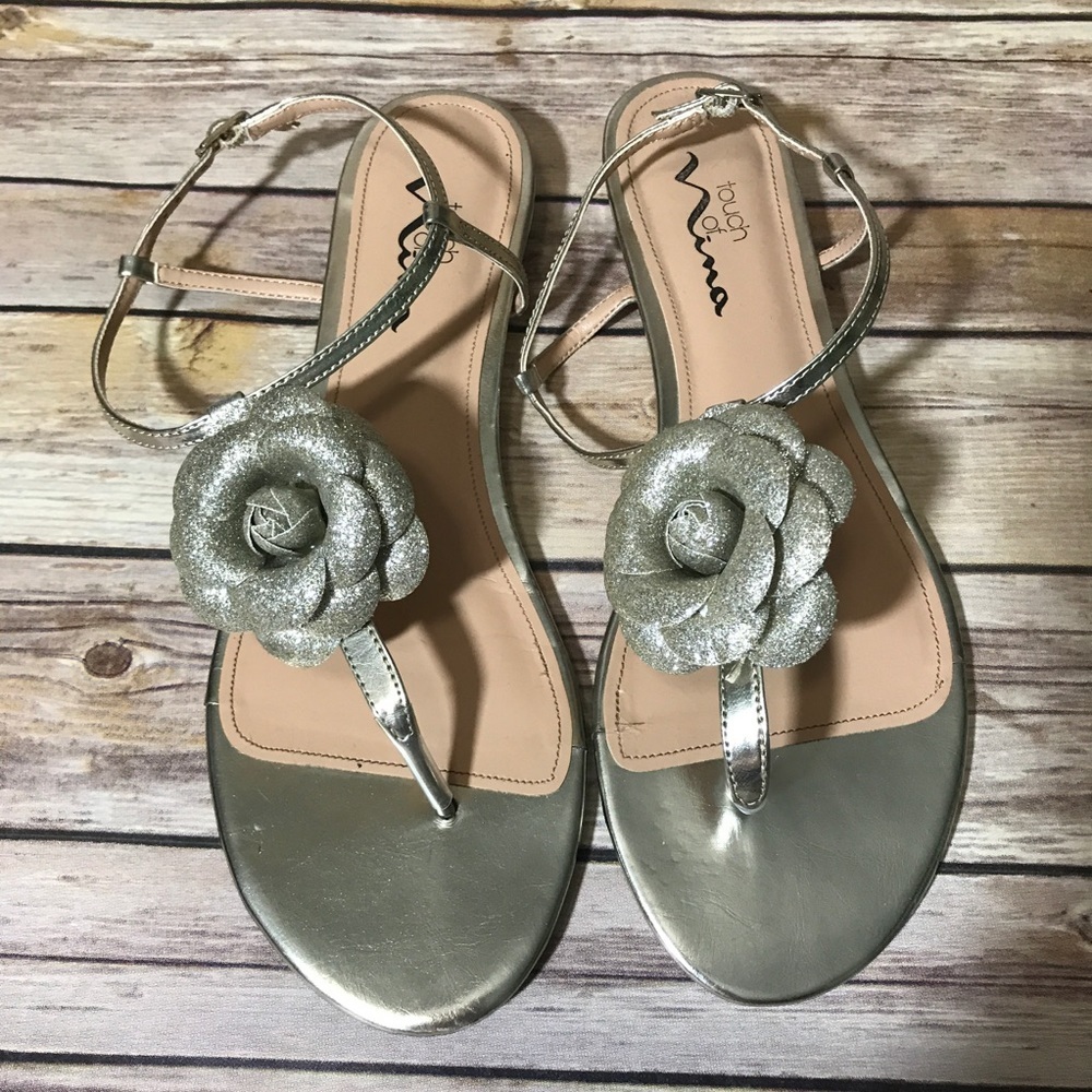 Pewter Strappy Sandals - Picture 3 of 7
